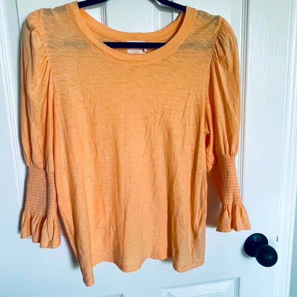 Nation LTD Cadence Drama puff sleeve tee Peach - Picture 3 of 7